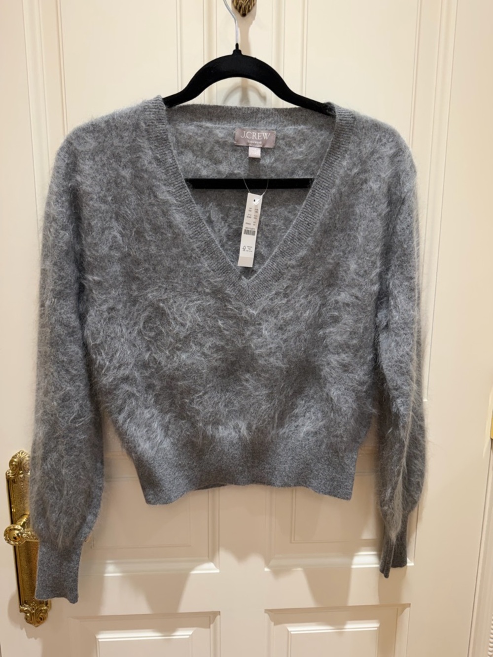 J Crew Brushed Cashmere V-Neck Sweater
